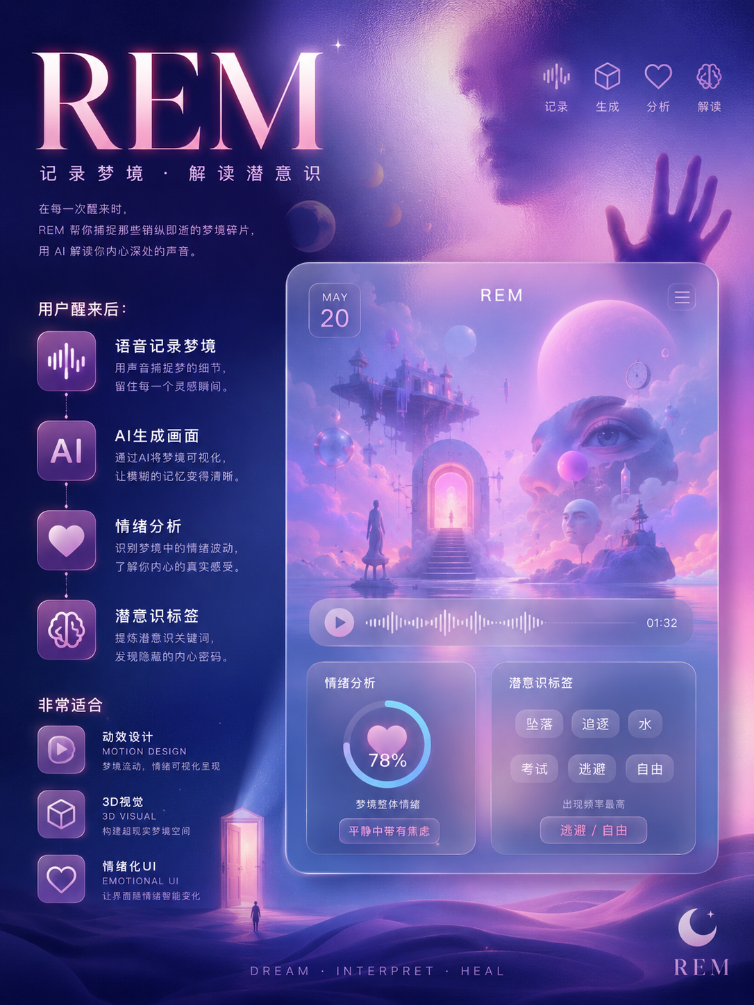 记录梦境UI设计